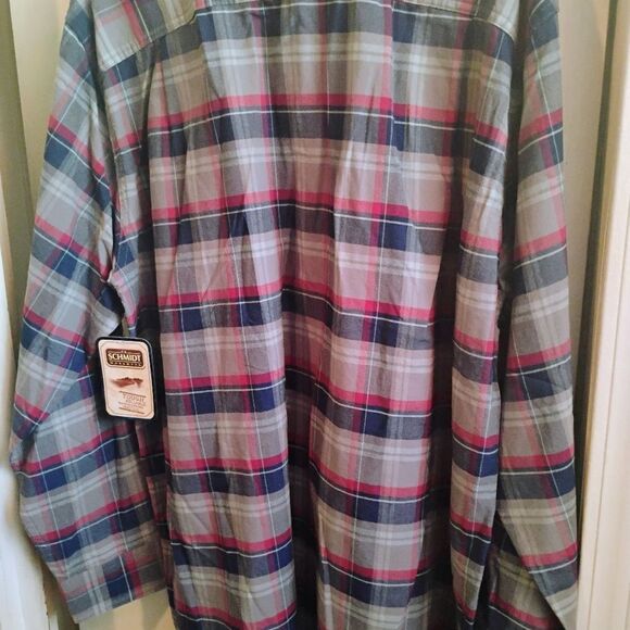 Casual Blue and Red Button Down Shirt - Picture 6 of 10